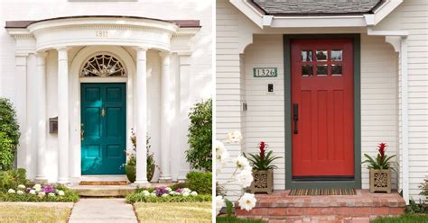 metallic gold front door white house|white interior door colors.